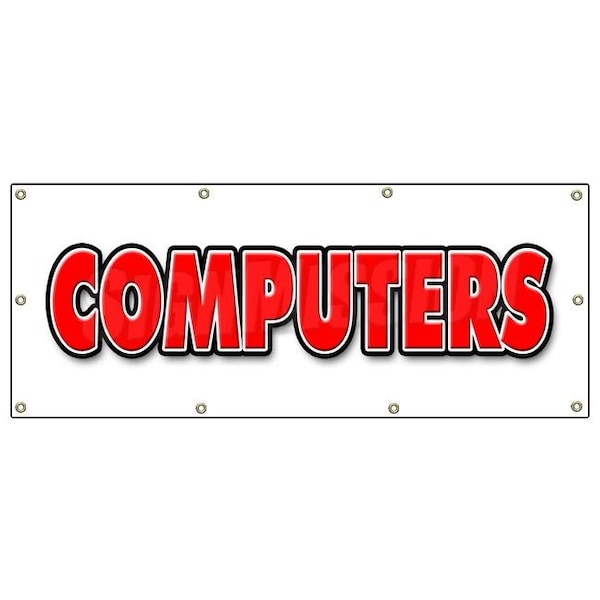 COMPUTERS BANNER SIGN computer repair signs tech virus fix computer